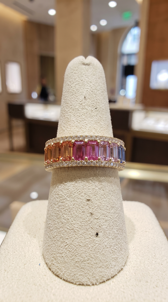 Marquise Cut Colorful Diamond 14K Diamond Ring