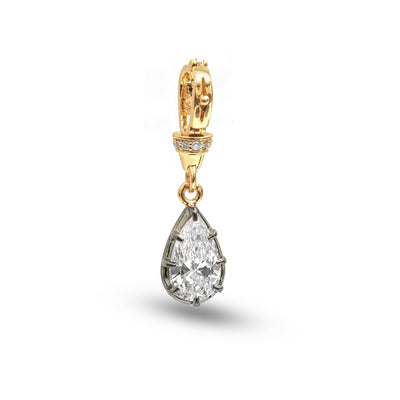 Classic Teardrop 14K (18K Custom) Lab-Grown Diamond Pendant Necklace