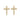 Cross Shape 14K Yellow Gold Diamond Stud Earrings
