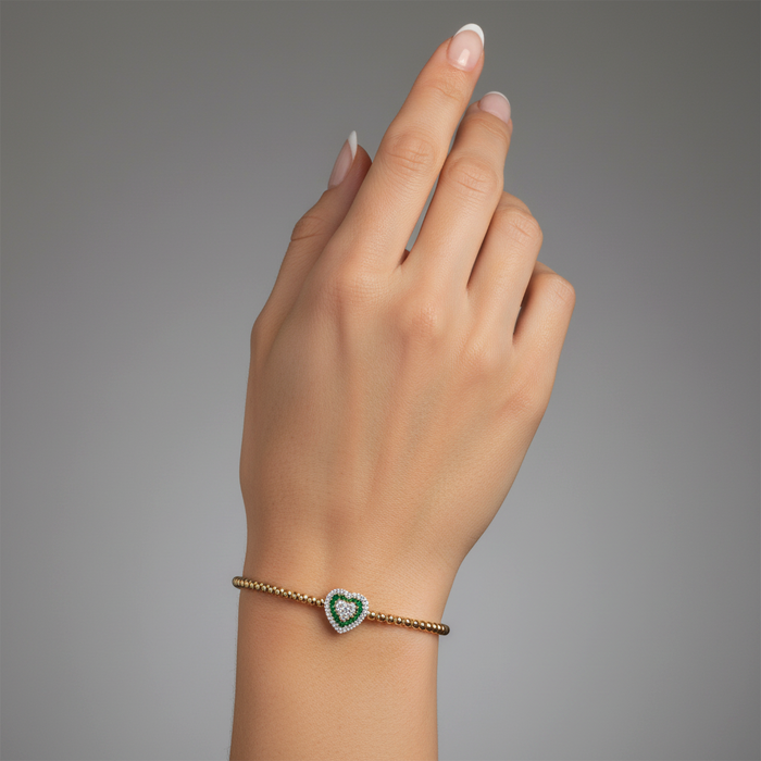 37 Diamond Blue Sapphire 14K (or 18k upon request) Yellow Gold Bangle Bracelet