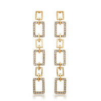 Diamond Comet Drop Earrings in 14K Yellow Gold