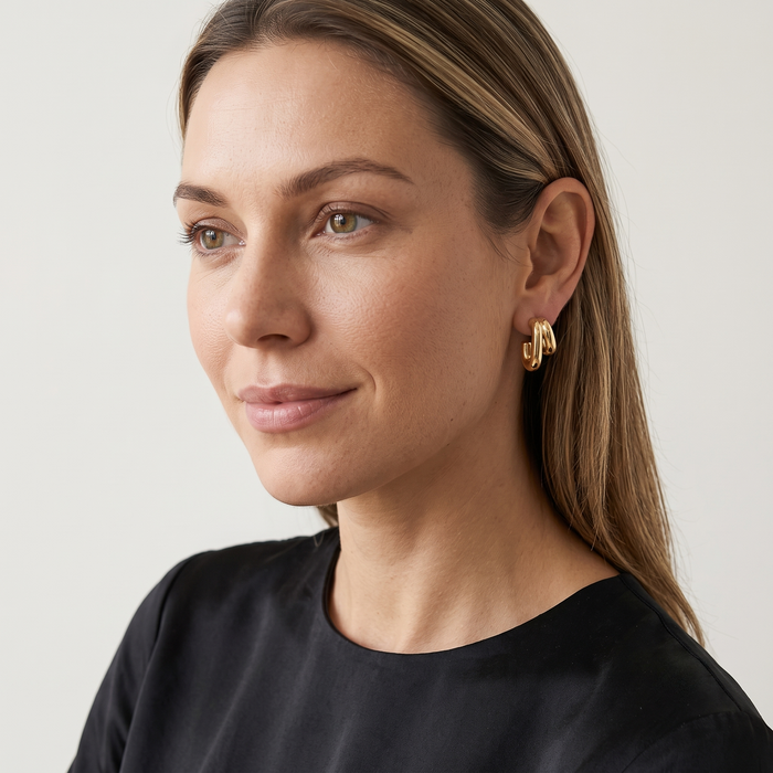 Bold Loop Statement Hoop Earrings in 14K Yellow Gold