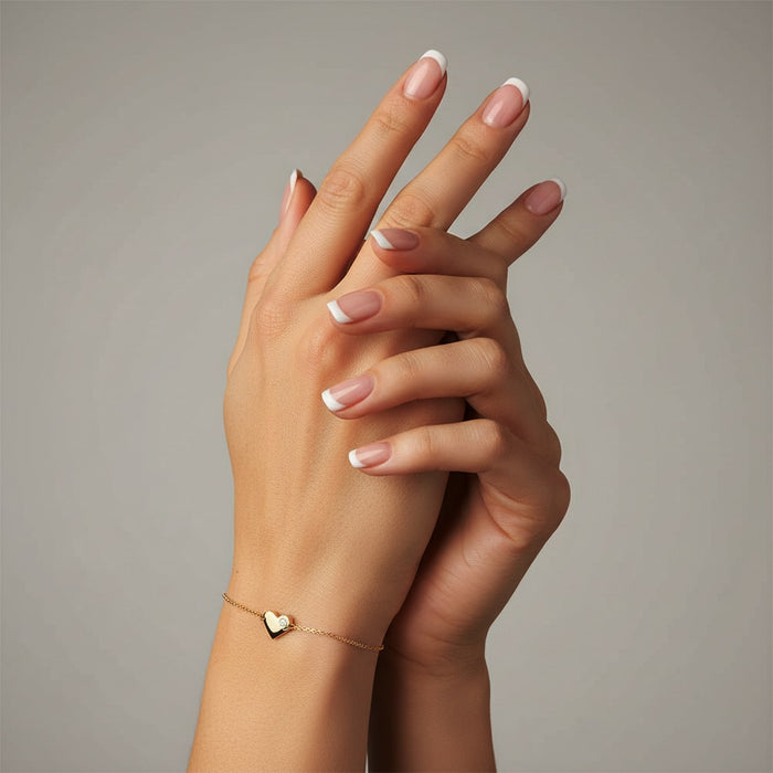 Heartlight Dainty Bracelet in 14K Yellow Gold