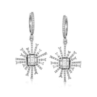 Radiant Nova Diamond Drop Earrings in 14K Yellow Gold