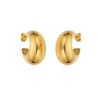 Eternity Diamond Hoop Earrings in 14K Yellow Gold