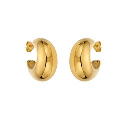 Eternity Diamond Hoop Earrings in 14K Yellow Gold