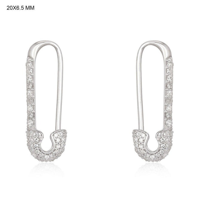 Vintage Clip Hoops Diamond Earrings in 14K Yellow Gold