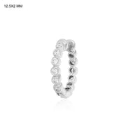 Round Diamond Aura Huggie Earrings in 14K Yellow Gold