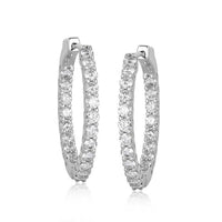 Diamond Radiance Hoop Earrings in 14K Yellow Gold