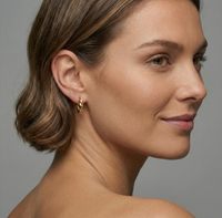 Braided Twisted Hoop Earrings in 14K Yellow Gold