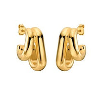 Bold Loop Statement Hoop Earrings in 14K Yellow Gold