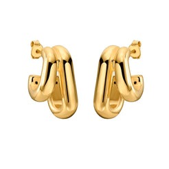 Bold Loop Statement Hoop Earrings in 14K Yellow Gold