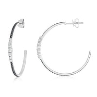 Radiant Amethyst Hoop Earrings in 14K Yellow Gold