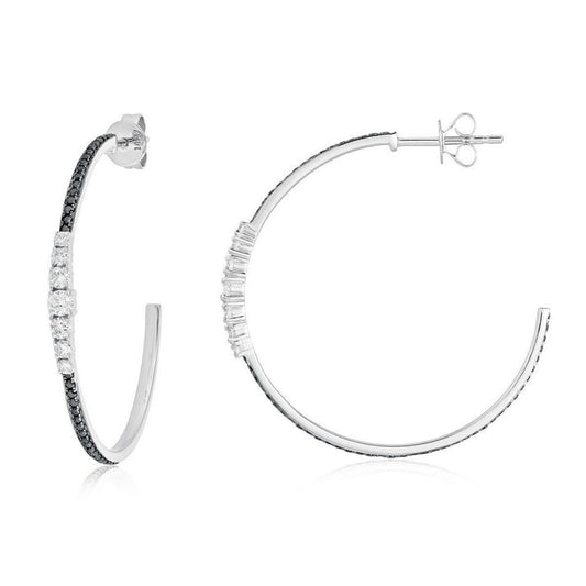 Radiant Amethyst Hoop Earrings in 14K Yellow Gold