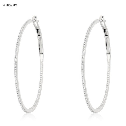 Luxe Blaze Hoops Diamond Earrings in 14K Yellow Gold