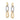 258 Diamond 14K (or 18k upon request) Yellow Gold Drop Earrings