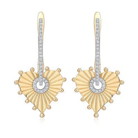 Polished Bliss Diamond Drop Earrings in 14K Yellow Gold