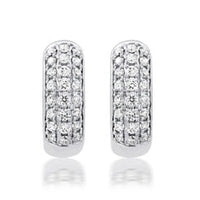 Bold Pave Diamond Mini Hoop Earrings in 14K Yellow Gold