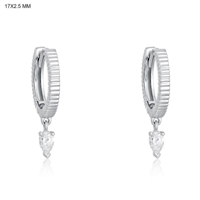 Serene Drop 14K (or 18k upon request) Yellow Gold Diamond Drop Earrings