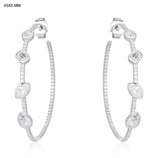 Spring Bloom Hoops Diamond Earrings in 14K Yellow Gold
