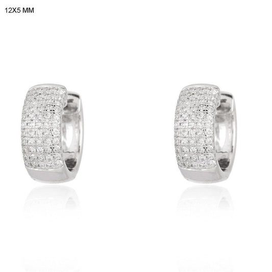 Golden Horizon Bliss Huggies Earrings in 14K Yellow Gold