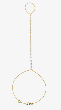 Pear Shape 17 Diamonds Chain Bracelet in 14K Gold