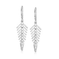 Diamond Spine Drop Statement Earrings in 14K Yellow Gold