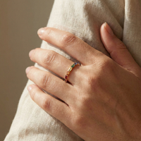 Baguette Sapphire 14K Gold Eternity Ring
