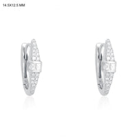 Mirage Diamond Charm Huggies Earrings in 14K Yellow Gold