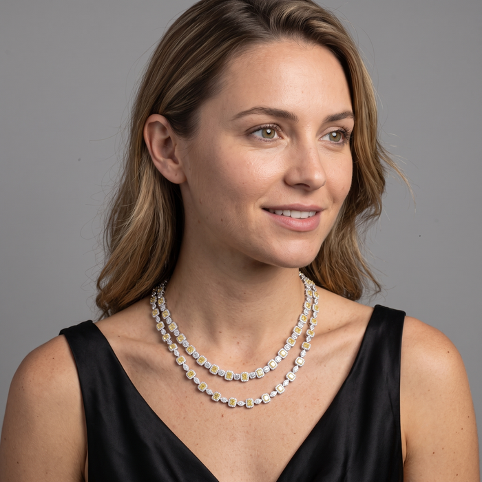 Imperial Radiance 14K Yellow and White Diamond Necklace