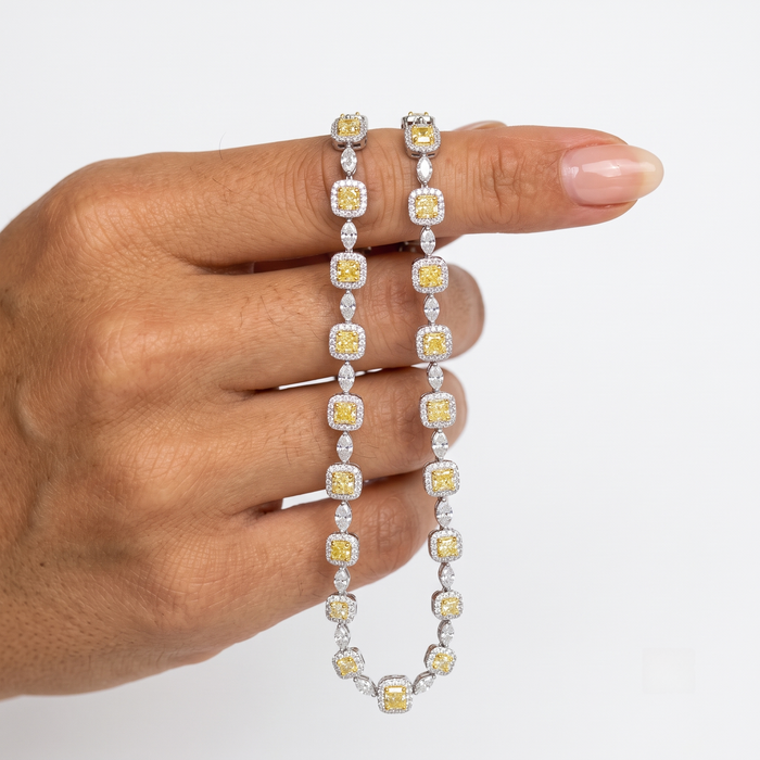 Imperial Radiance 14K Yellow and White Diamond Necklace