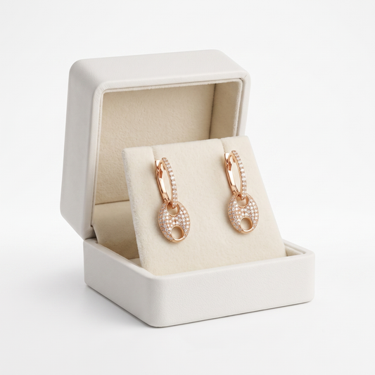 Everlasting Diamond Danglers Drop Earrings in 14K Yellow Gold