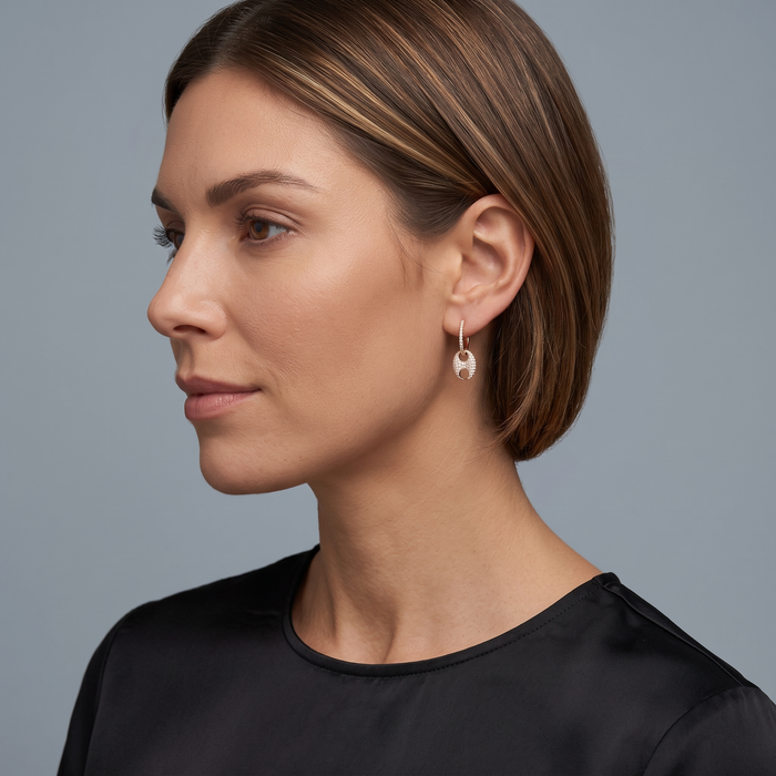 Everlasting Diamond Danglers Drop Earrings in 14K Yellow Gold