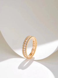 Round Textured Diamond Stacking Ring in 14K Gold