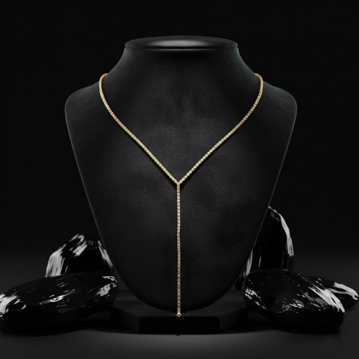 Solace Lariat Diamond Necklace in 14K Yellow Gold