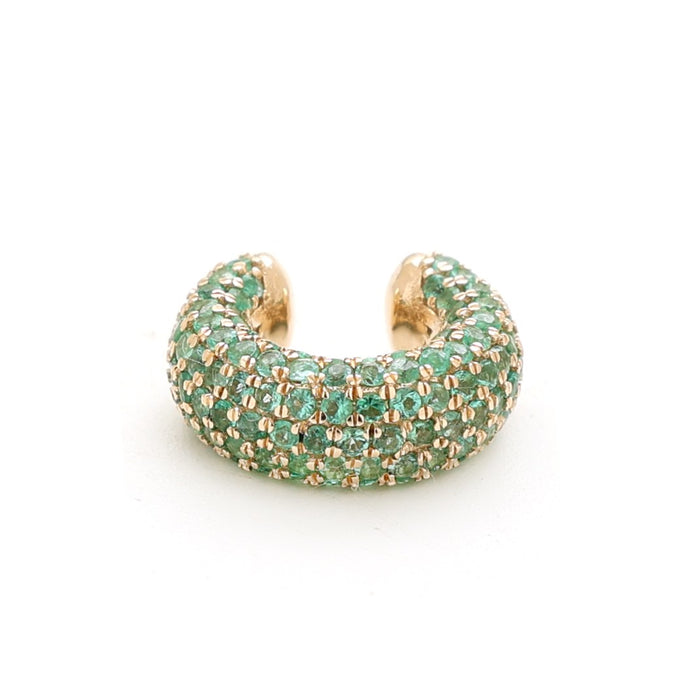 Emerald Pavé 14K(18K Custom) Yellow Gold Ear Cuff