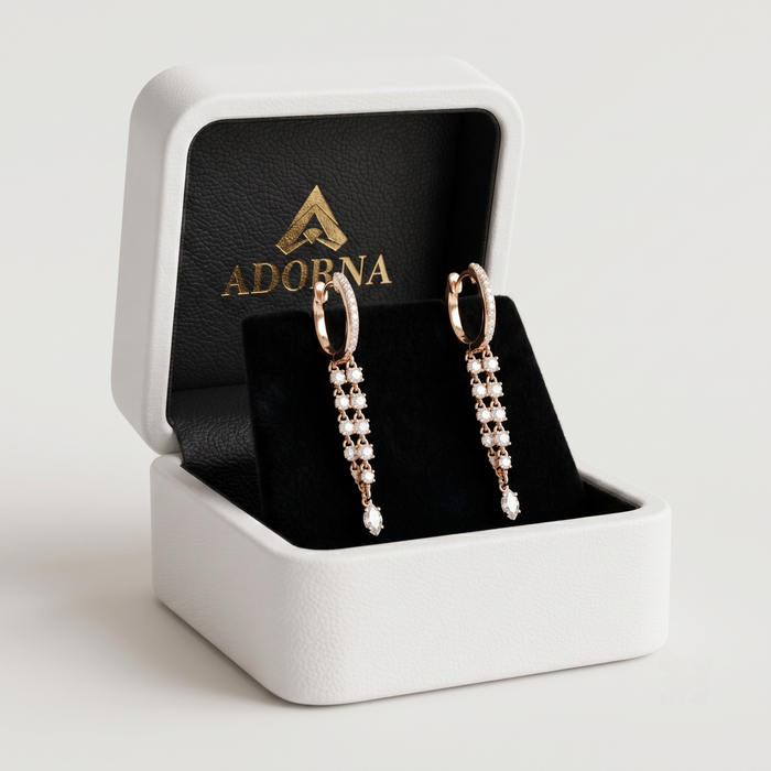 Diamond Wondrous Danglers Drop Earrings in 14K Yellow Gold