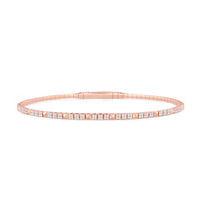 Diamond Pyramid Link Bracelet in 14K Gold