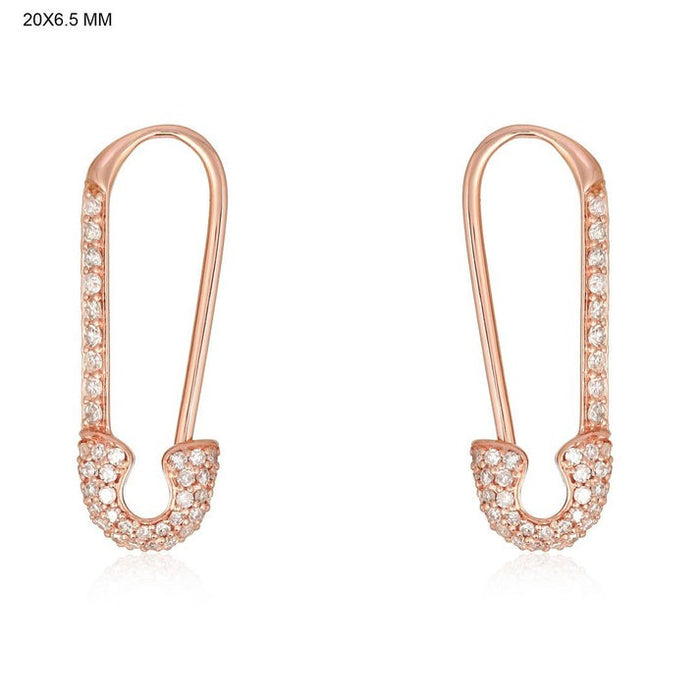 Vintage Clip Hoops Diamond Earrings in 14K Yellow Gold