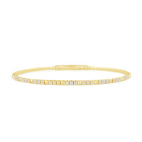 Diamond Pyramid Link Bracelet in 14K Gold