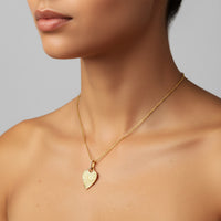 Dazzling Heart Shape Mama Necklace in 14K Gold