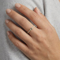 Radiant Grace Emerald Cut Diamond Ring in 14K Yellow Gold