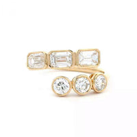 Dual Brilliance Multi-Cut Diamond Ring in 18K Yellow Gold
