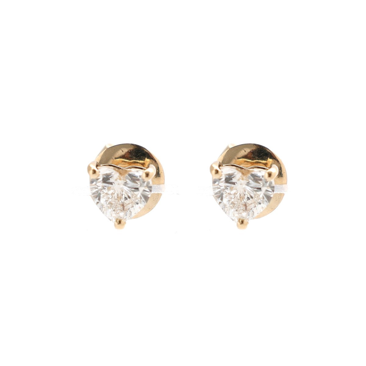 Lab Diamond14K (18K Custom) Classic Solitaire Yellow Gold Stud Earrings
