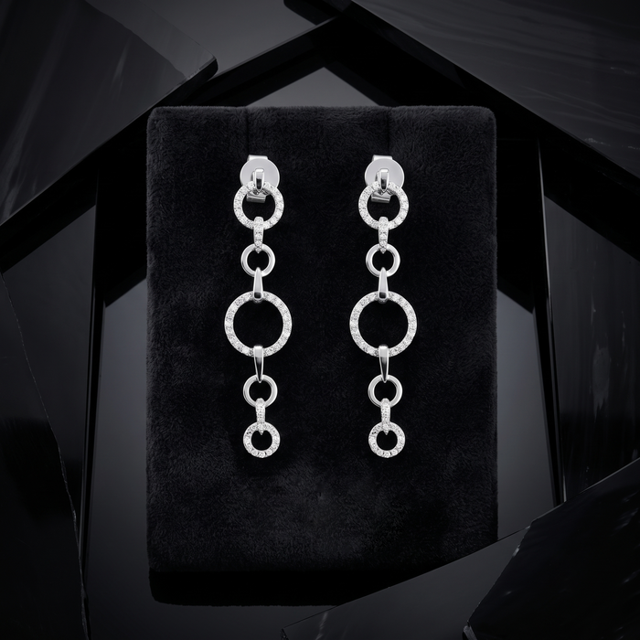 Radiant Whispers 14K (or 18k upon request) Yellow Gold Diamond Drop Earrings