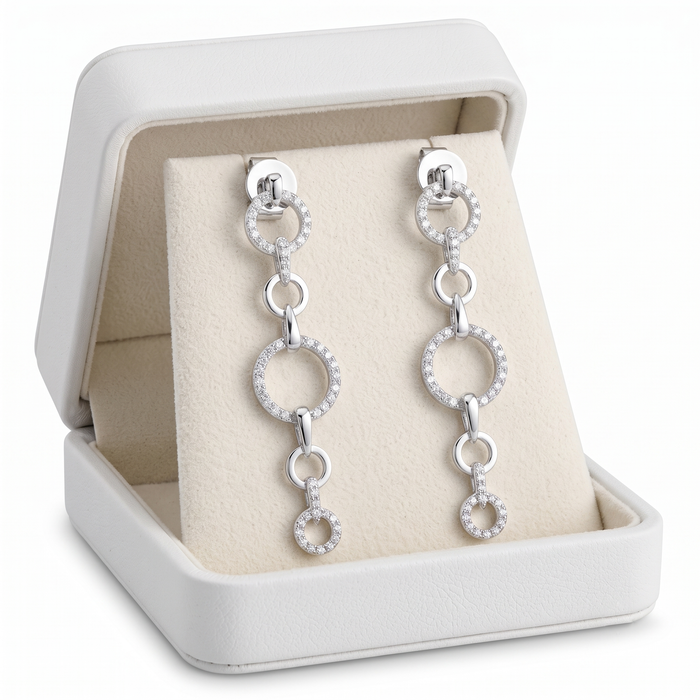 Radiant Whispers 14K (or 18k upon request) Yellow Gold Diamond Drop Earrings