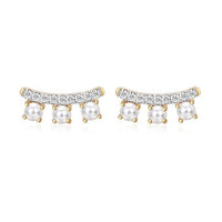Pear Diamond Stud Earrings in 14K Yellow Gold