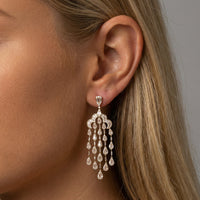 Baguette Diamonds Earrings in 18K White Gold
