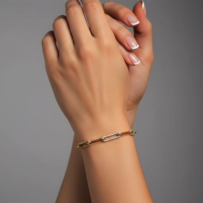 Lightweaver Diamond Link Bracelet in 14K Yellow Gold