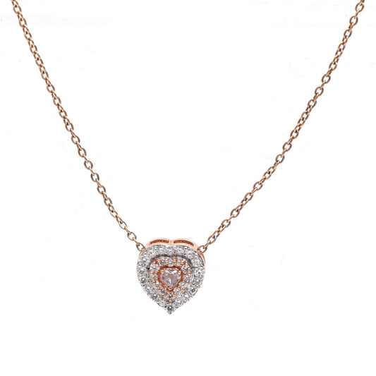 Luxury Pink Sapphire & Diamond 18K White Gold Necklace